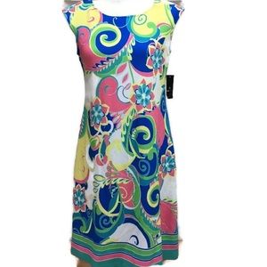NWT. Casual Pastel Sheath Dress Size 6